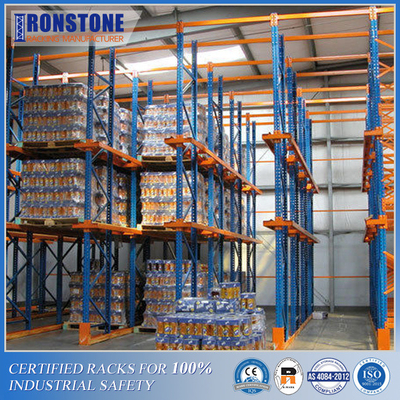 คุณภาพ  Cold Rolled Steel Drive-in Pallet Racking System for Compact Storage Solution โรงงาน