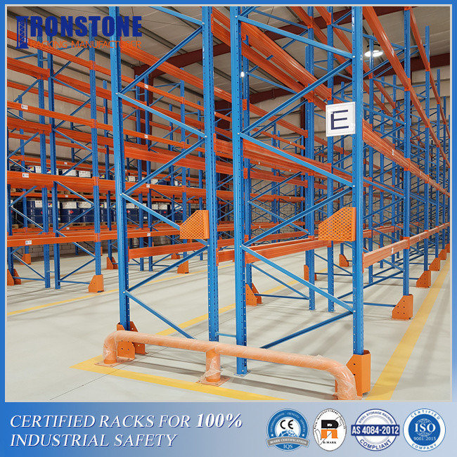 Kolom Racking อุปกรณ์เสริมสำหรับชั้นวางพาเลทอุตสาหกรรมตัวป้องกันตรงและตัวป้องกันเสา ...