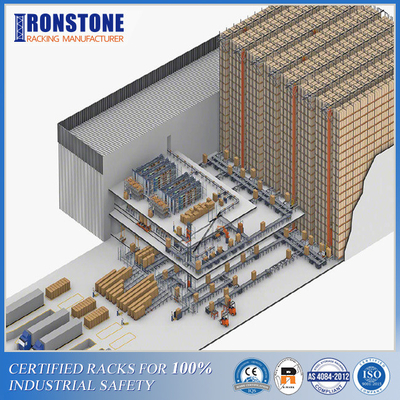 ชั้นวางจัดเก็บโลหะ ASRS ของคลังสินค้าแบบกำหนดเองเพื่อการจัดการสินค้าคงคลังอย่างมีประสิทธิภาพ