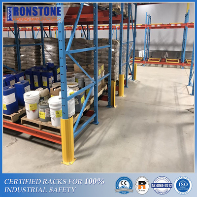RMI Roll Formed Steel Pallet Rack Upright Protectors พร้อมการติดตั้งแบบเกลียว