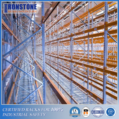 ODM ระบบจัดวางสินค้าแบบทางเดินแคบมาก RMI Warehouse Pallet Racking System