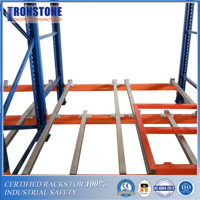 ประกอบง่าย Heavy Duty Gravity Push Back Rack เพื่อการทำงานที่มีประสิทธิภาพสูง